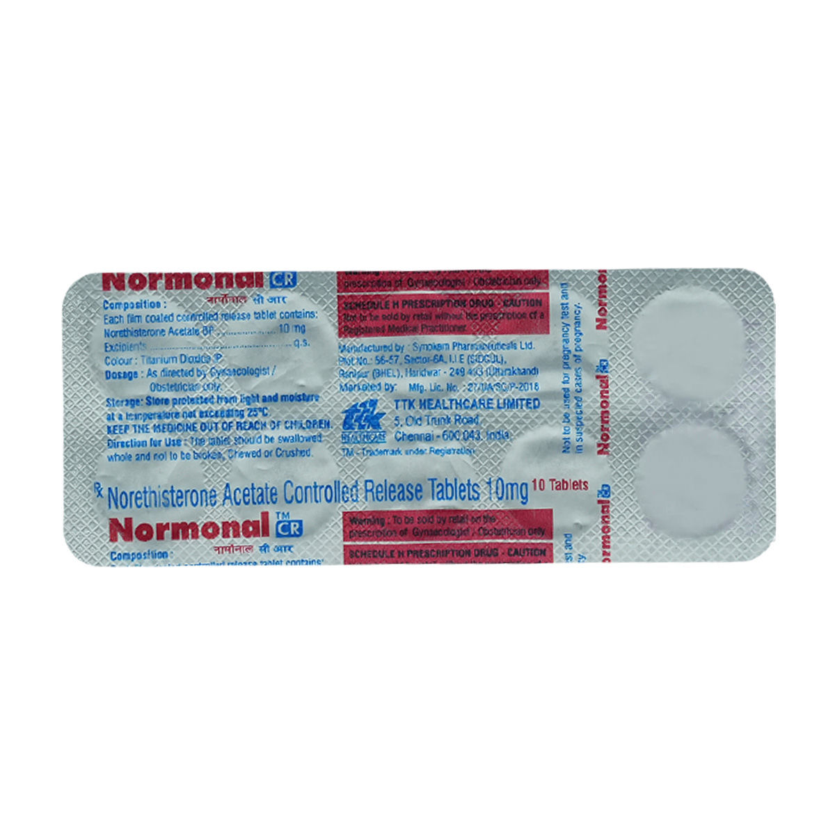 Buy Normonal CR Tablet 10's Online