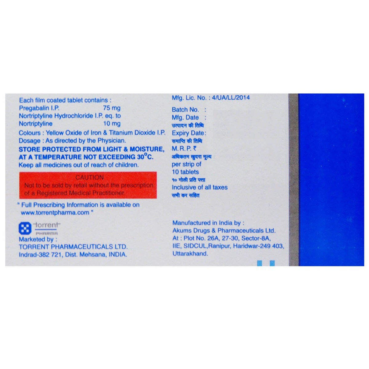 Norpregalin Tablet 10's, Pack of 10 TABLETS Norpregalin Tablet 10's, Pack of 10 TABLETS