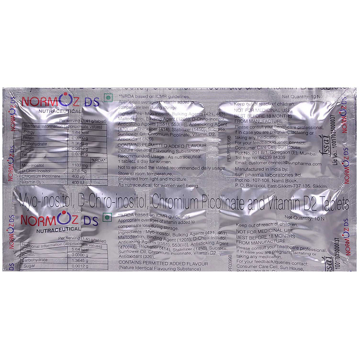 Normoz DS Tablet 10's, Pack of 10 Normoz DS Tablet 10's, Pack of 10