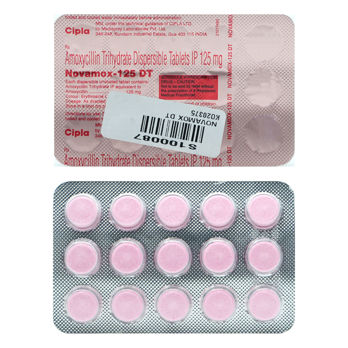 Buy NOVAMOX DT 125MG TABLET Online