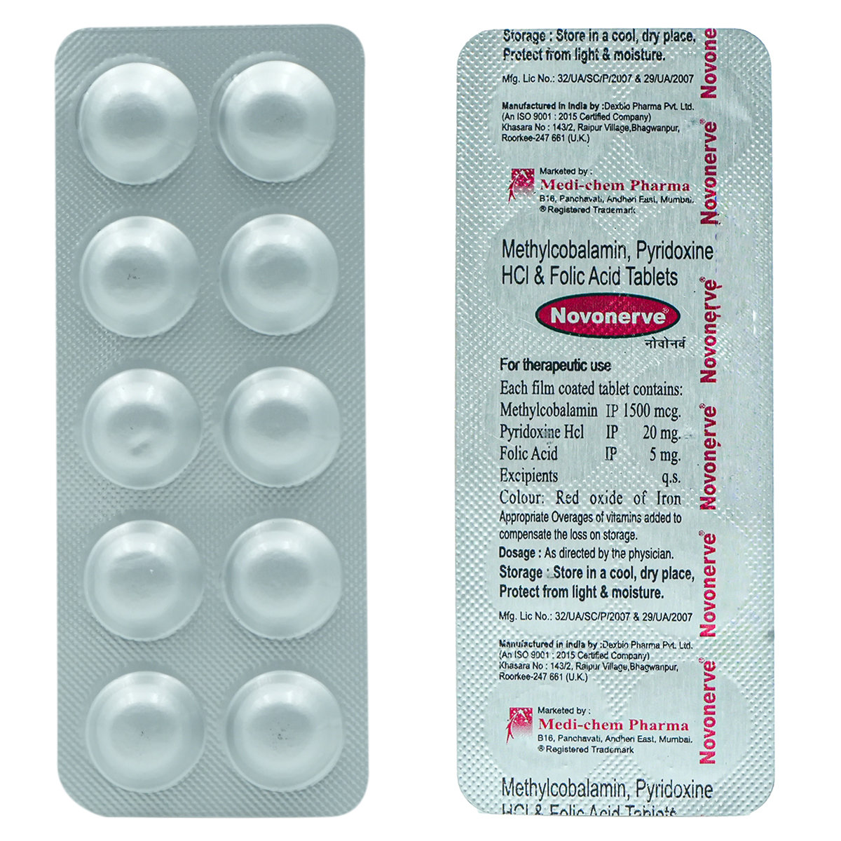Novonerve Tablet 10's, Pack of 10 TABLETS Novonerve Tablet 10's, Pack of 10 TABLETS