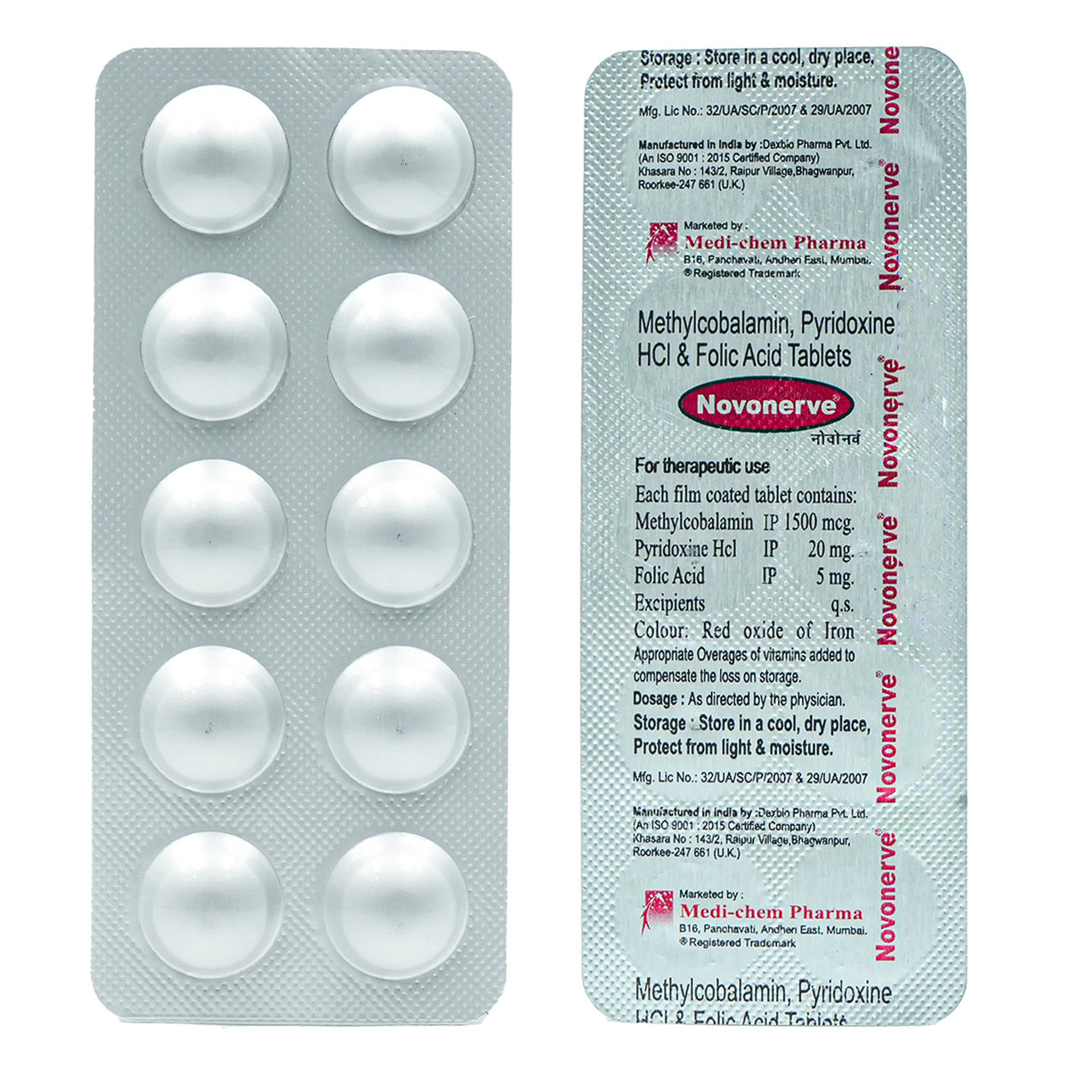 Novonerve Tablet 10's, Pack of 10 TABLETS Novonerve Tablet 10's, Pack of 10 TABLETS
