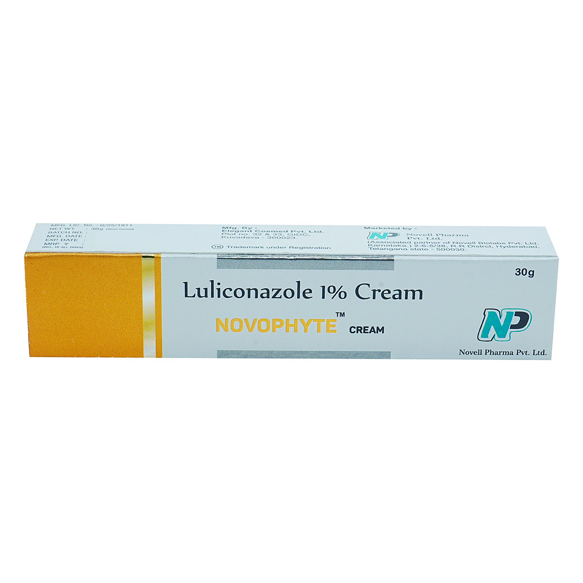 Novophyte 1% Cream 30 gm, Pack of 1 CREAM Novophyte 1% Cream 30 gm, Pack of 1 CREAM