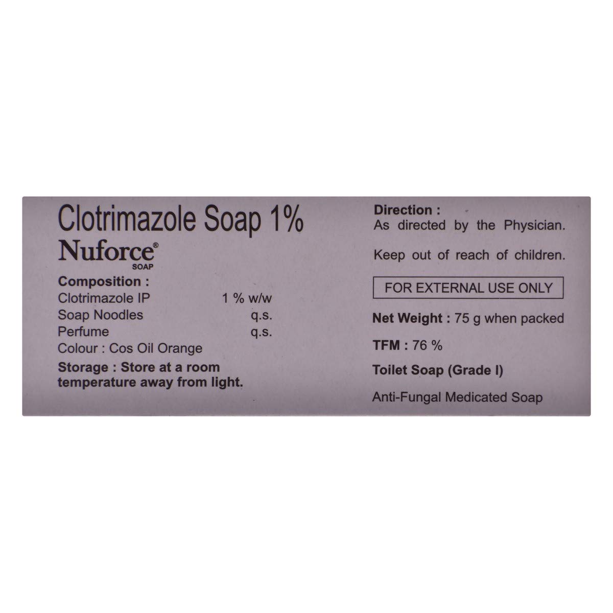 Nuforce Soap 75 gm | Clotrimazole | Antifungal Soap, Pack of 1 Nuforce Soap 75 gm | Clotrimazole | Antifungal Soap, Pack of 1