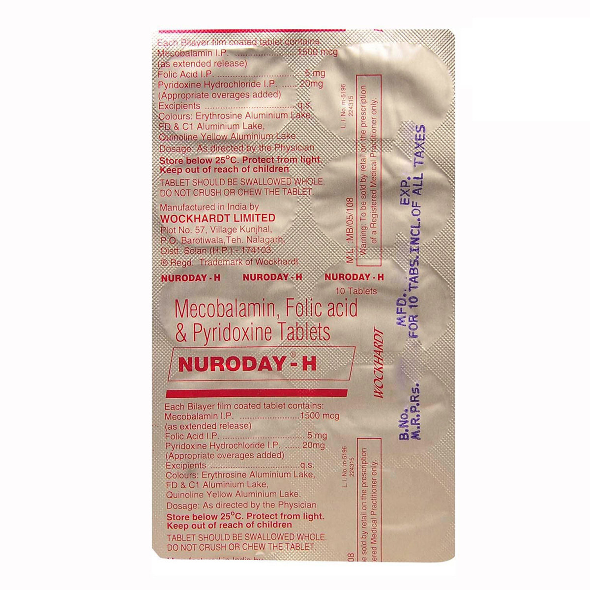 Nuroday-H Tablet 10's, Pack of 10 TABLETS Nuroday-H Tablet 10's, Pack of 10 TABLETS