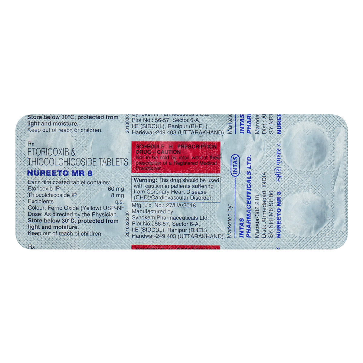 Nureeto-Mr 8mg Tablet 10's, Pack of 10 TabletS Nureeto-Mr 8mg Tablet 10's, Pack of 10 TabletS