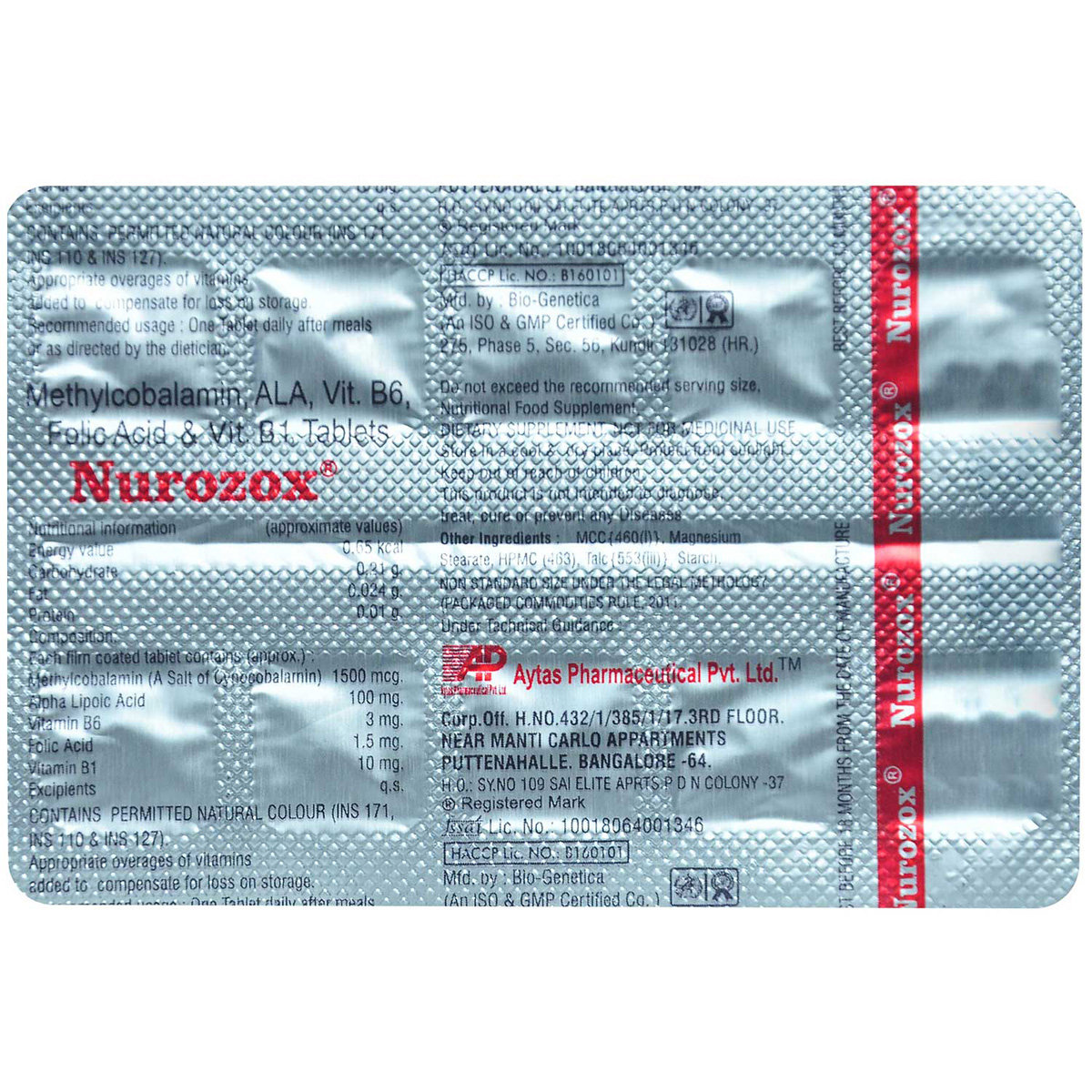 Nurozox Tablet 10's, Pack of 10 Nurozox Tablet 10's, Pack of 10