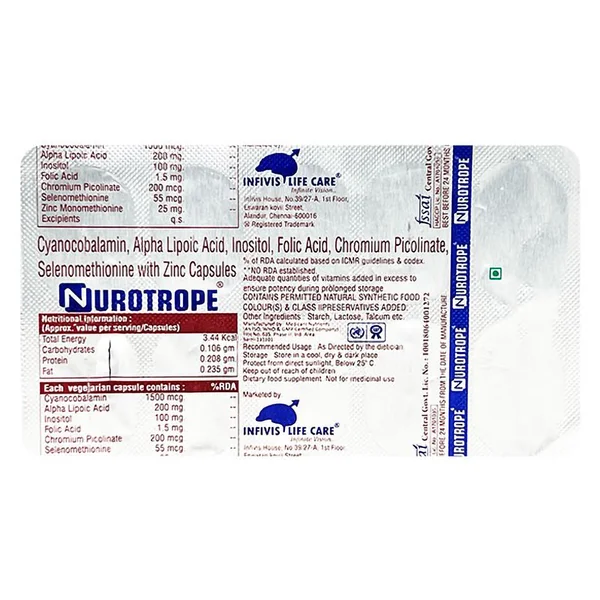 Nurotrope Capsule 10's, Pack of 10