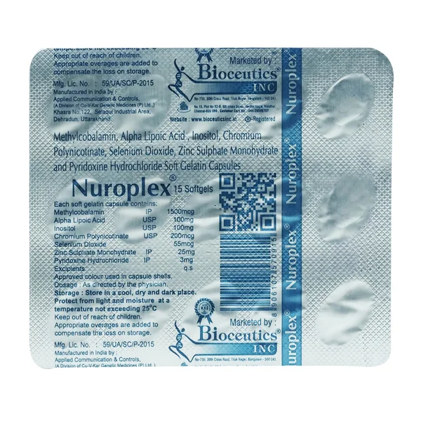 Nuroplex Soft Gelatin Capsule 15's, Pack of 15
