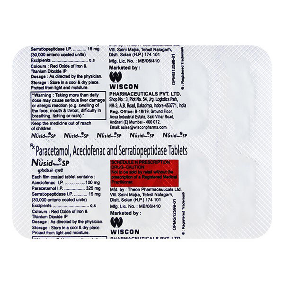 Nusid Neo-SP Tablet 10's, Pack of 10 TabletS Nusid Neo-SP Tablet 10's, Pack of 10 TabletS