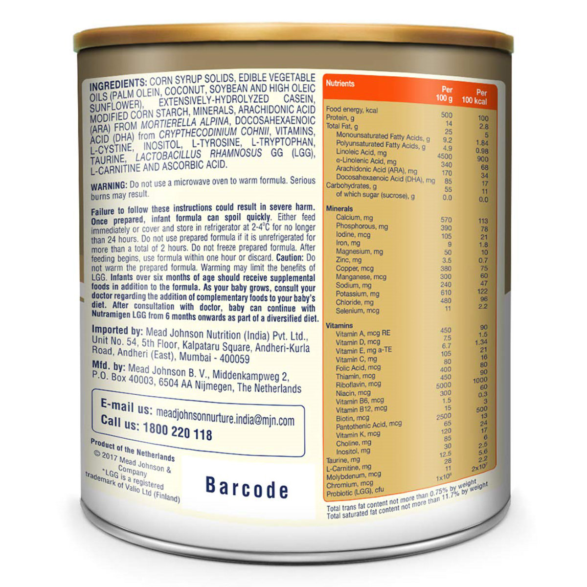 Nutramigen LGG Hypoallergenic Formula Powder, 400 gm , Pack of 1 Nutramigen LGG Hypoallergenic Formula Powder, 400 gm , Pack of 1