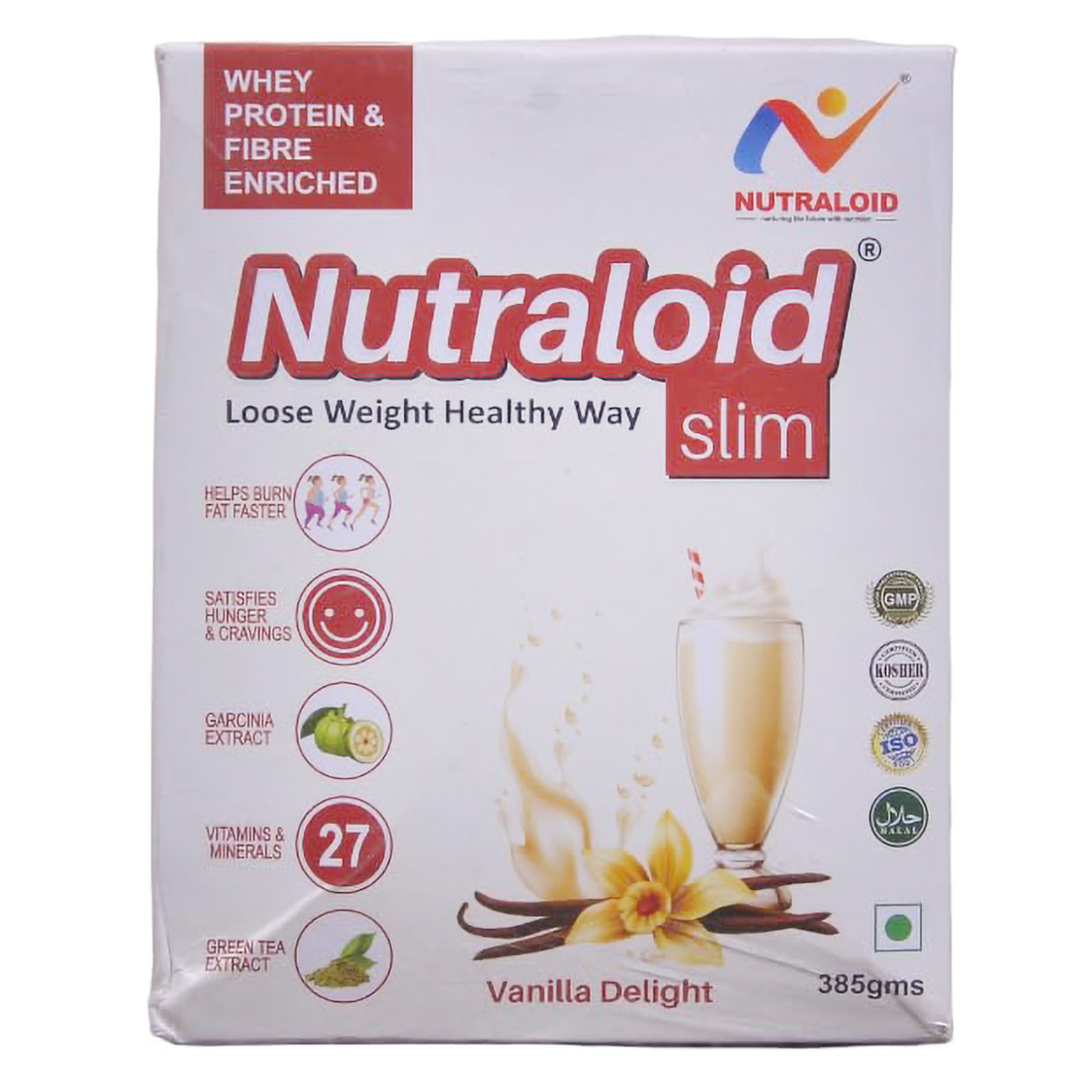 Nutraloid Slim Vanilla Powder 385 gm, Pack of 1 Nutraloid Slim Vanilla Powder 385 gm, Pack of 1