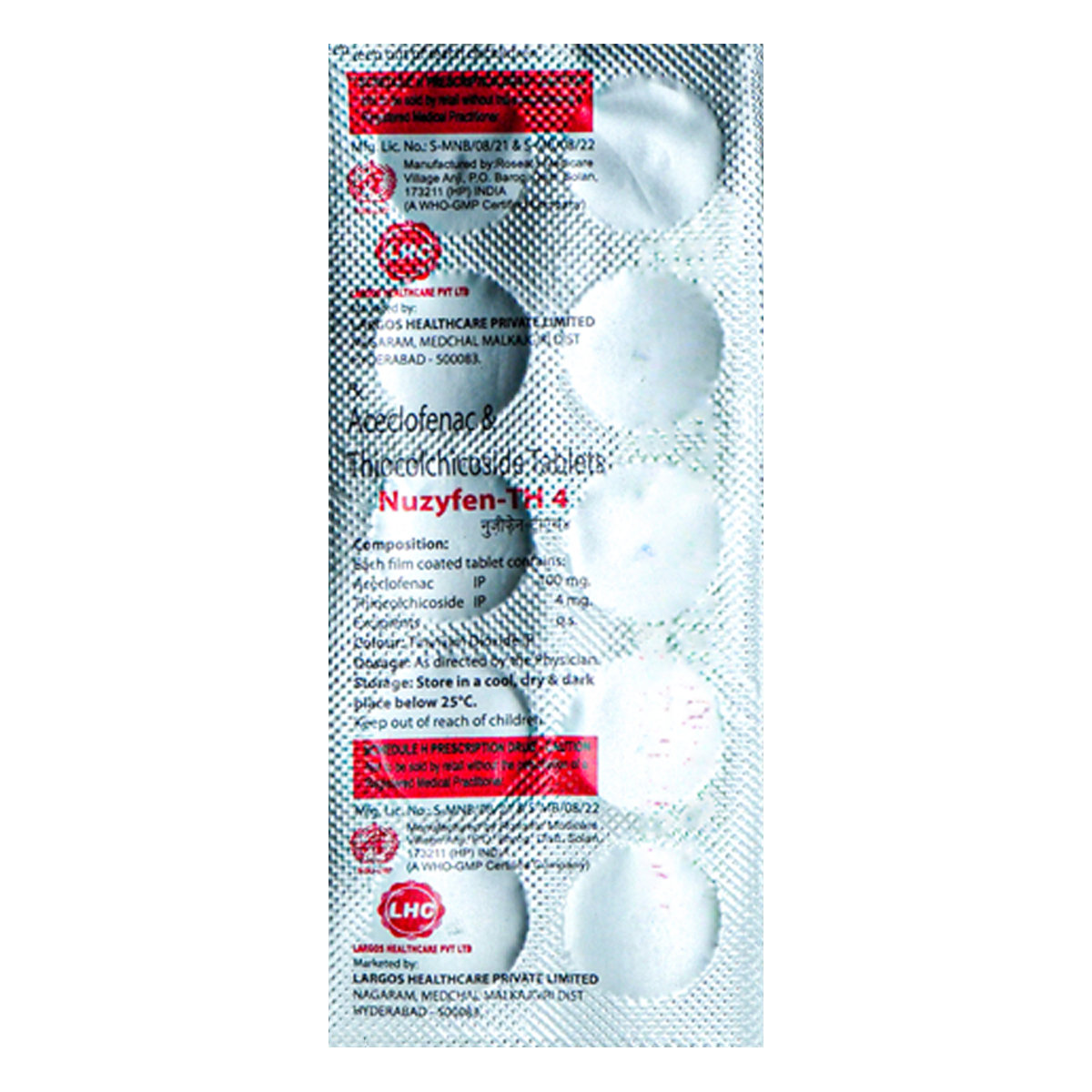 Nuzyfen-TH 4 Tablet 10's, Pack of 10 TabletS Nuzyfen-TH 4 Tablet 10's, Pack of 10 TabletS