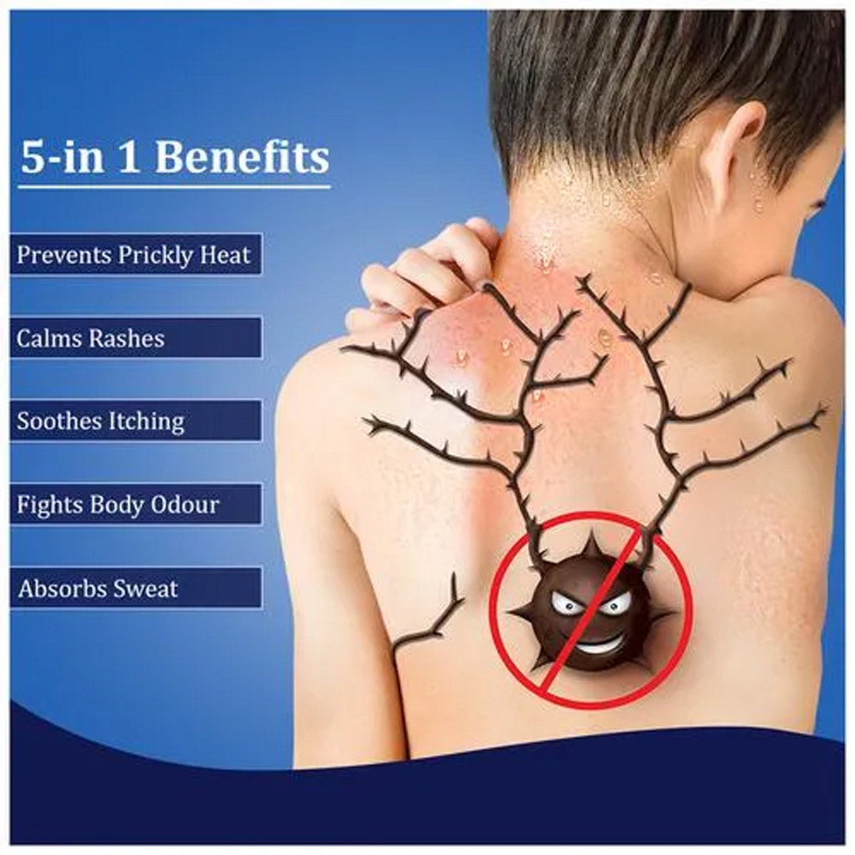 Nycil Germ Expert Classic Prickly Heat Powder 150 gm | Instant Germ Kill | Relieves Prickley Heat, Rashes, Itching | Fights Body Odour & Absorbs Sweat, Pack of 1 Nycil Germ Expert Classic Prickly Heat Powder 150 gm | Instant Germ Kill | Relieves Prickley Heat, Rashes, Itching | Fights Body Odour & Absorbs Sweat, Pack of 1