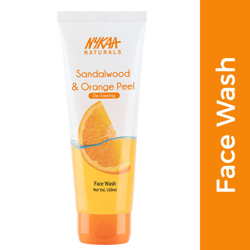 Nykaa Naturals Sandalwood & Orange Peel Face Wash 100 ml | Sandalwood & Orange | De-Tanning Face Wash For Tan Removal | Deep Cleansing | For Men & Women | For All Skin Type, Pack of 1 Nykaa Naturals Sandalwood & Orange Peel Face Wash 100 ml | Sandalwood & Orange | De-Tanning Face Wash For Tan Removal | Deep Cleansing | For Men & Women | For All Skin Type, Pack of 1