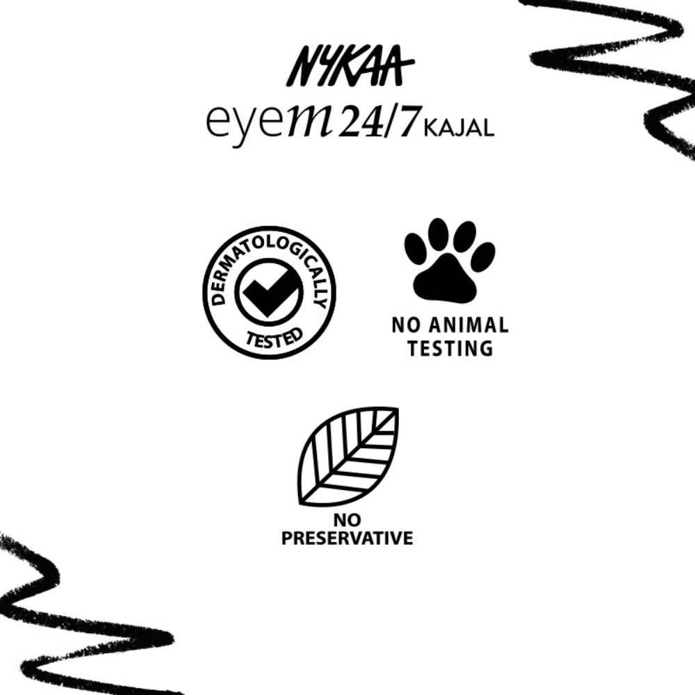 Nykaa Eyem 24/7 Kajal, 0.35 gm, Pack of 1 Nykaa Eyem 24/7 Kajal, 0.35 gm, Pack of 1