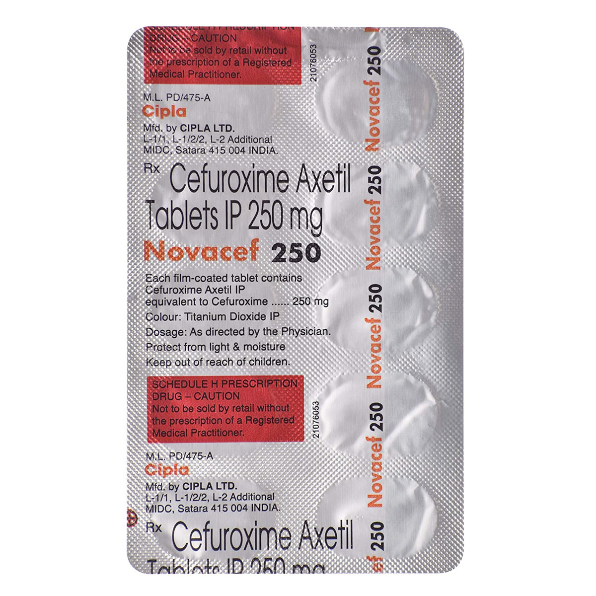 Novacef 250 Tablet 10's, Pack of 10 TabletS Novacef 250 Tablet 10's, Pack of 10 TabletS