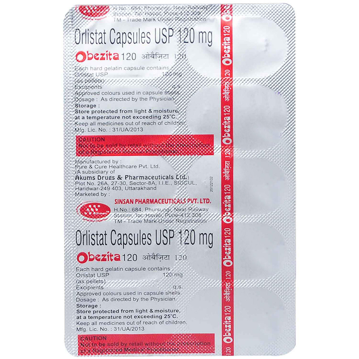 Obezita 120 Capsule 10's, Pack of 10 CapsuleS Obezita 120 Capsule 10's, Pack of 10 CapsuleS