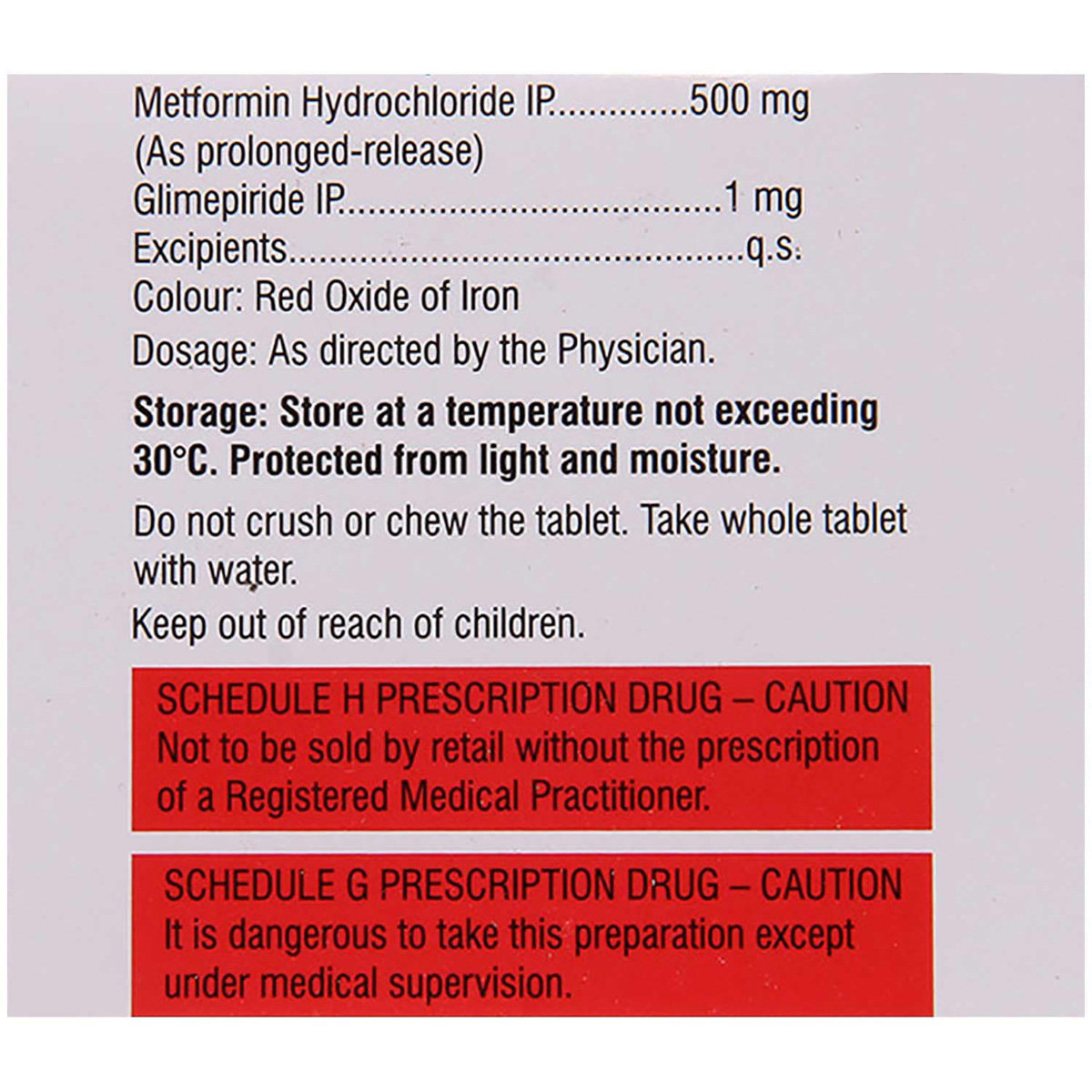 Obimet GX1 Tablet 15's, Pack of 15 TABLETS Obimet GX1 Tablet 15's, Pack of 15 TABLETS