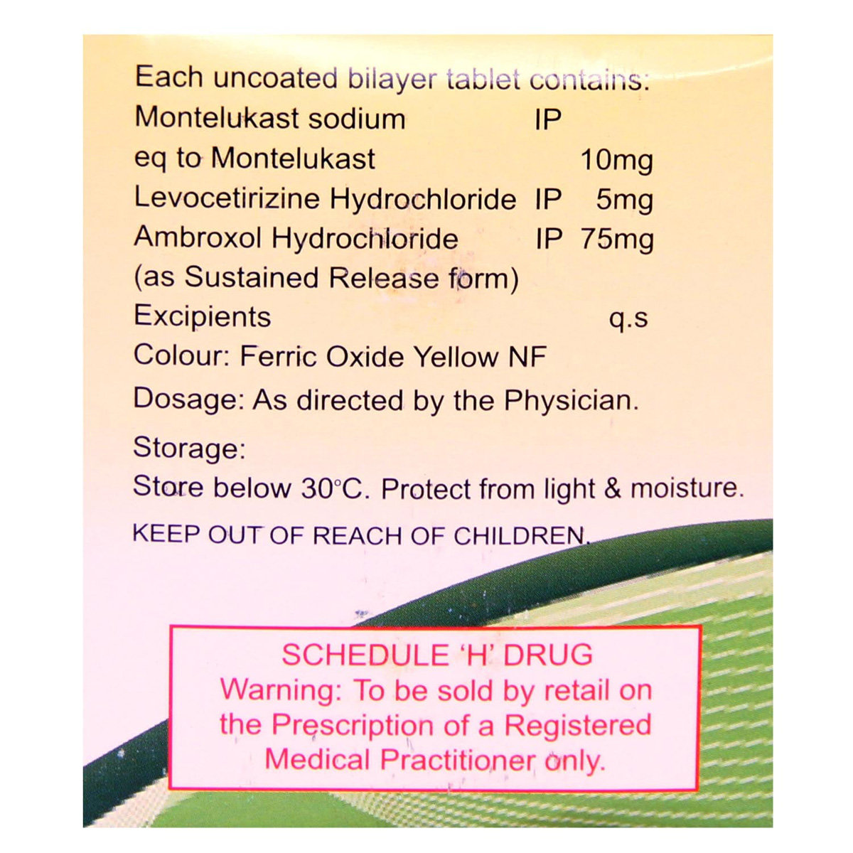 Odimont-AL Tablet 10's, Pack of 10 TABLETS Odimont-AL Tablet 10's, Pack of 10 TABLETS