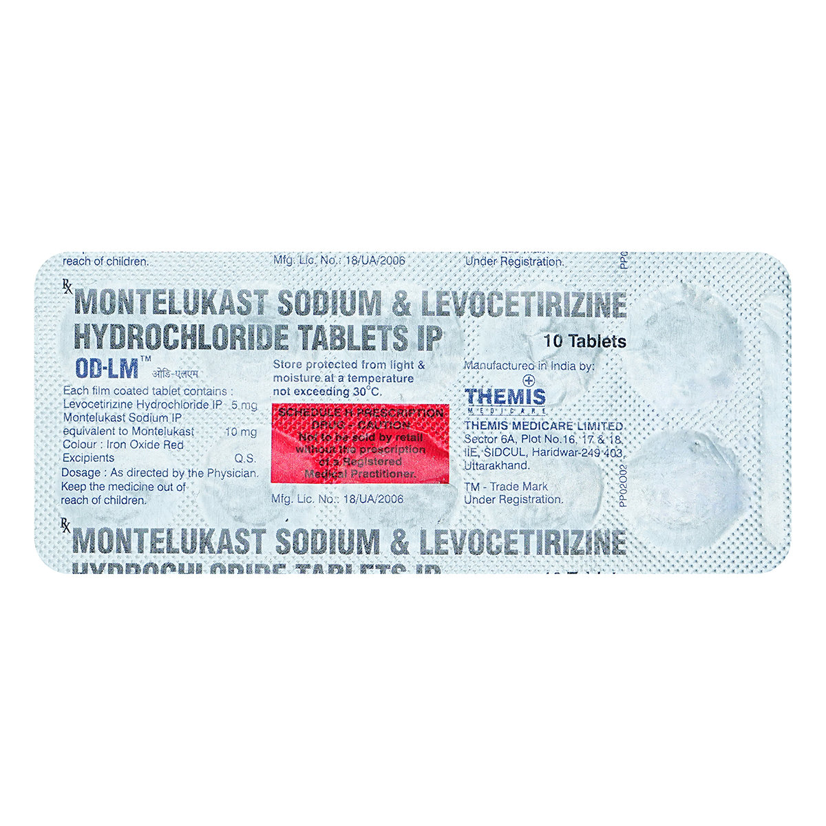 OD-LM Tablet 10's, Pack of 10 TABLETS OD-LM Tablet 10's, Pack of 10 TABLETS