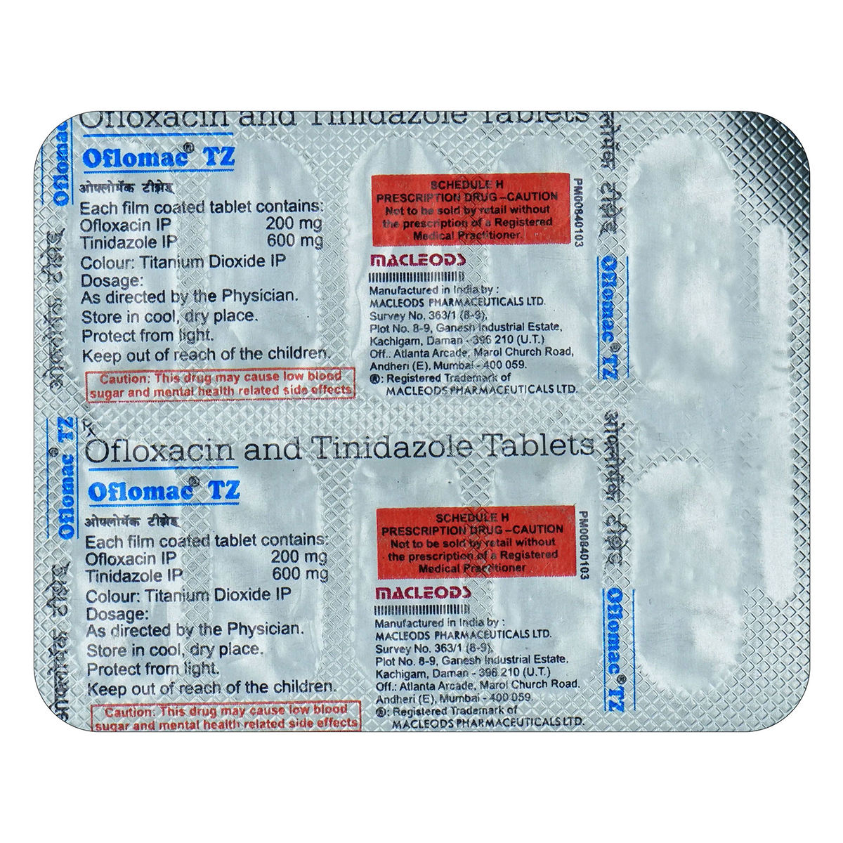 Buy Oflomac Tz 200mg Tablet 10's Online