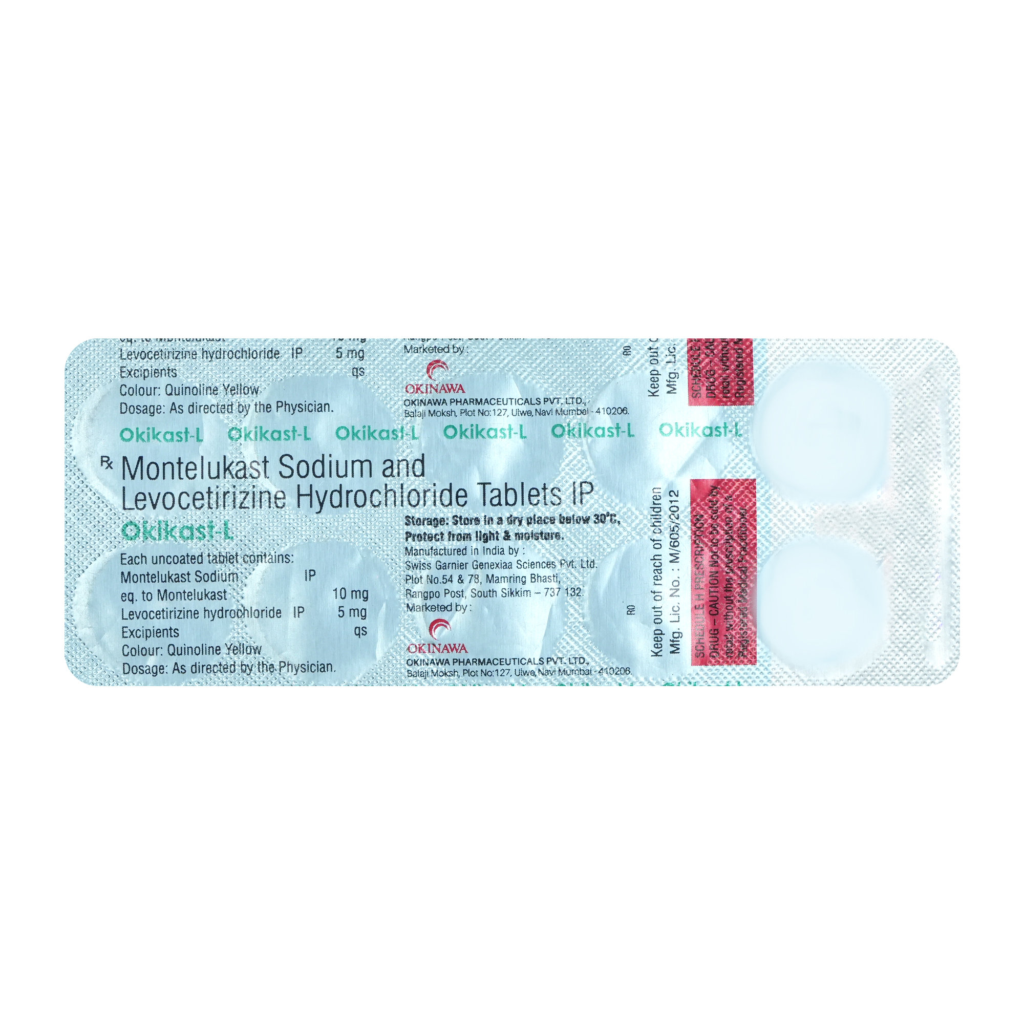 Okikast-L Tablet 10'S, Pack of 10 TabletS Okikast-L Tablet 10'S, Pack of 10 TabletS