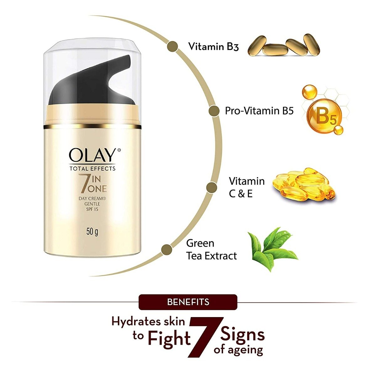 Olay Total Effects 7 In 1 SPF15 Day Cream, 50 gm, Pack of 1 Olay Total Effects 7 In 1 SPF15 Day Cream, 50 gm, Pack of 1