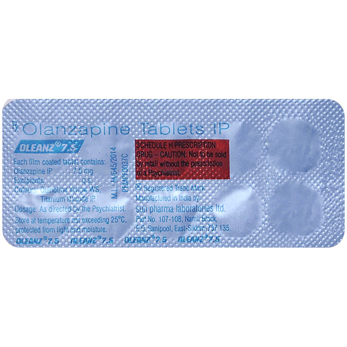 Oleanz 7.5 Tablet 10's, Pack of 10 TABLETS Oleanz 7.5 Tablet 10's, Pack of 10 TABLETS