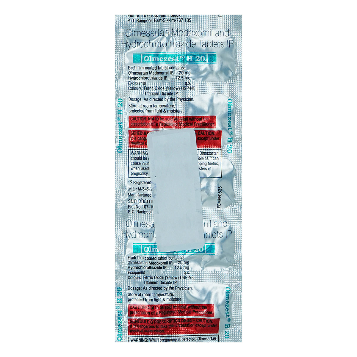 Olmezest H 20 Tablet 10's, Pack of 10 TABLETS Olmezest H 20 Tablet 10's, Pack of 10 TABLETS