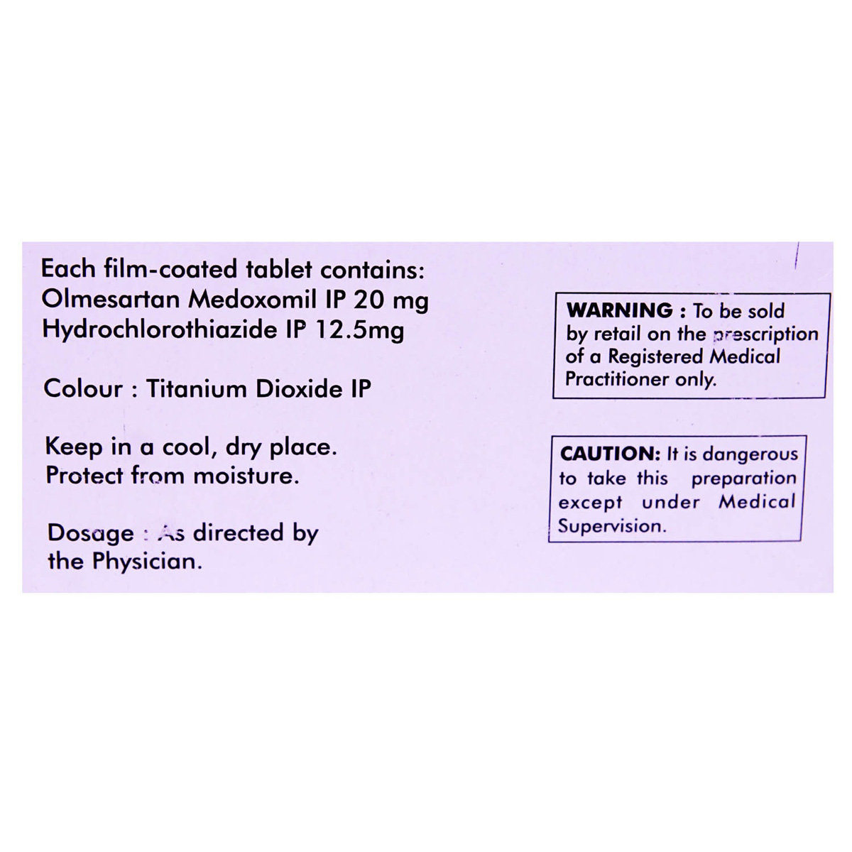 Olmat-H Tablet 10's, Pack of 10 TABLETS Olmat-H Tablet 10's, Pack of 10 TABLETS
