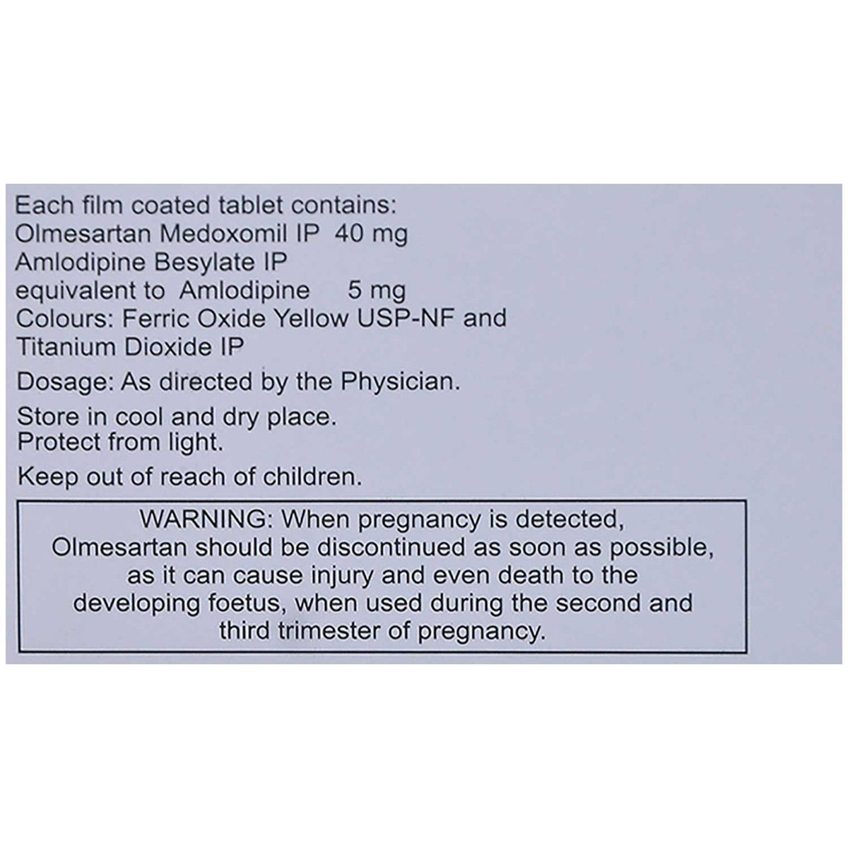 Olmesar A 40 Tablet 15's, Pack of 15 TABLETS Olmesar A 40 Tablet 15's, Pack of 15 TABLETS