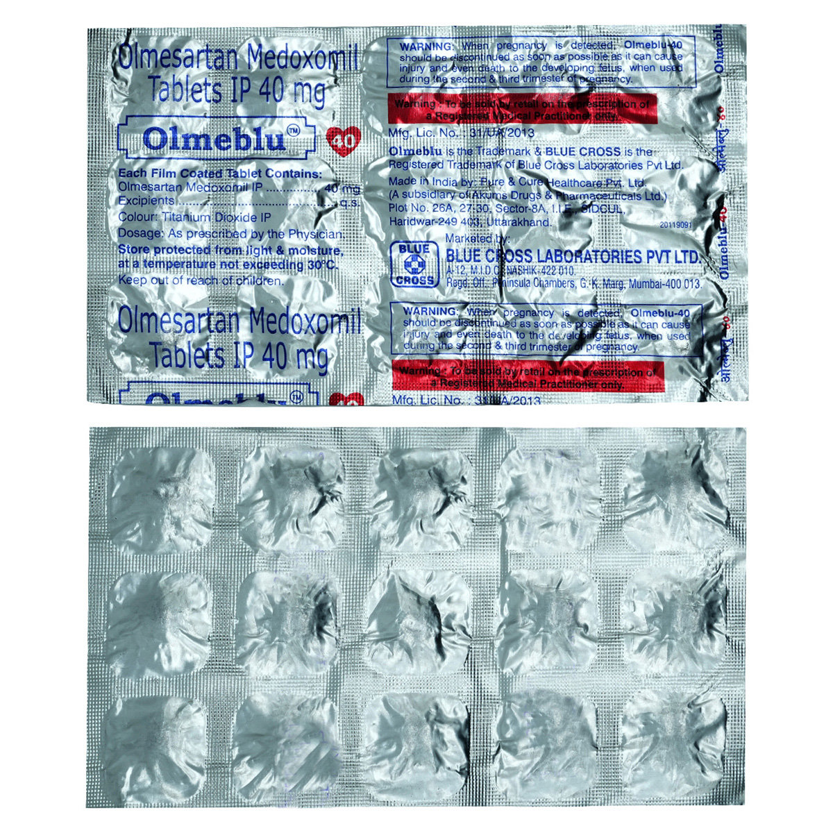 Olmeblu 40 Tablet 15's, Pack of 15 TABLETS Olmeblu 40 Tablet 15's, Pack of 15 TABLETS