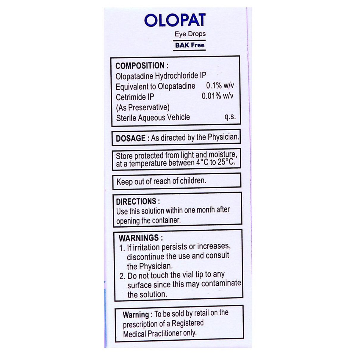 Olopat Eye Drops 5 ml, Pack of 1 EYE DROPS Olopat Eye Drops 5 ml, Pack of 1 EYE DROPS