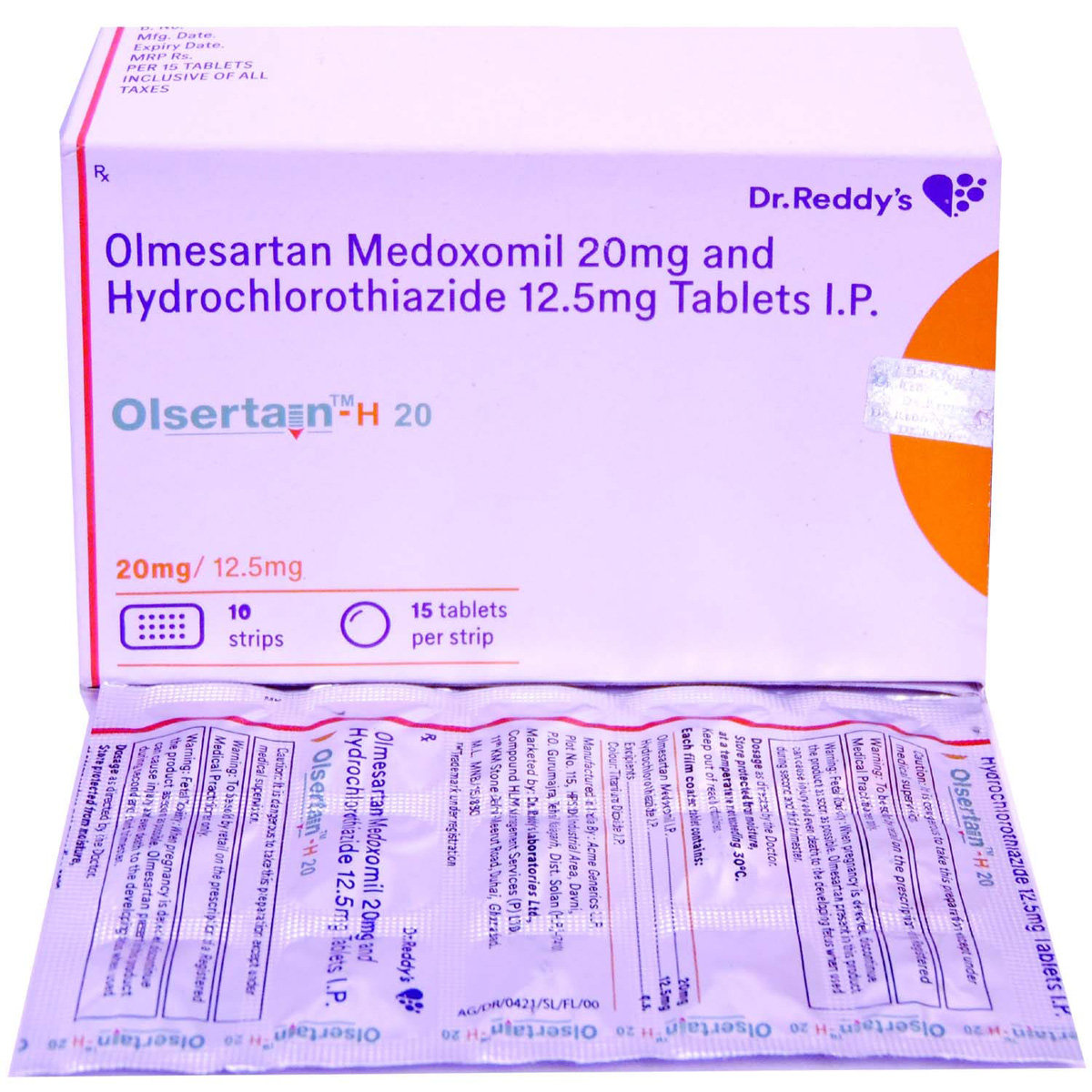 Olsertain-H 20 Tablet 15's, Pack of 15 TABLETS Olsertain-H 20 Tablet 15's, Pack of 15 TABLETS