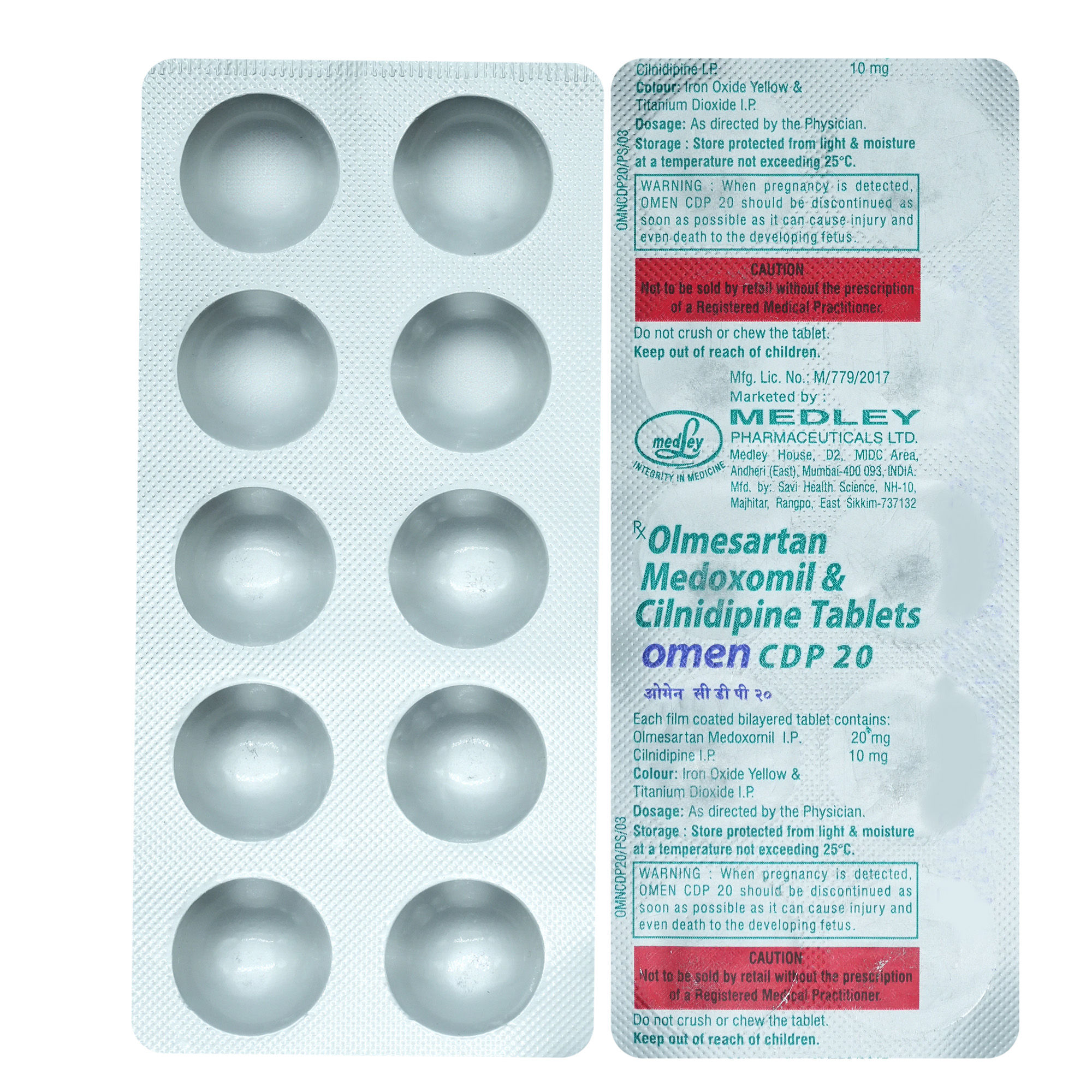 Buy Omen CDP 20 mg Tablet 10's Online