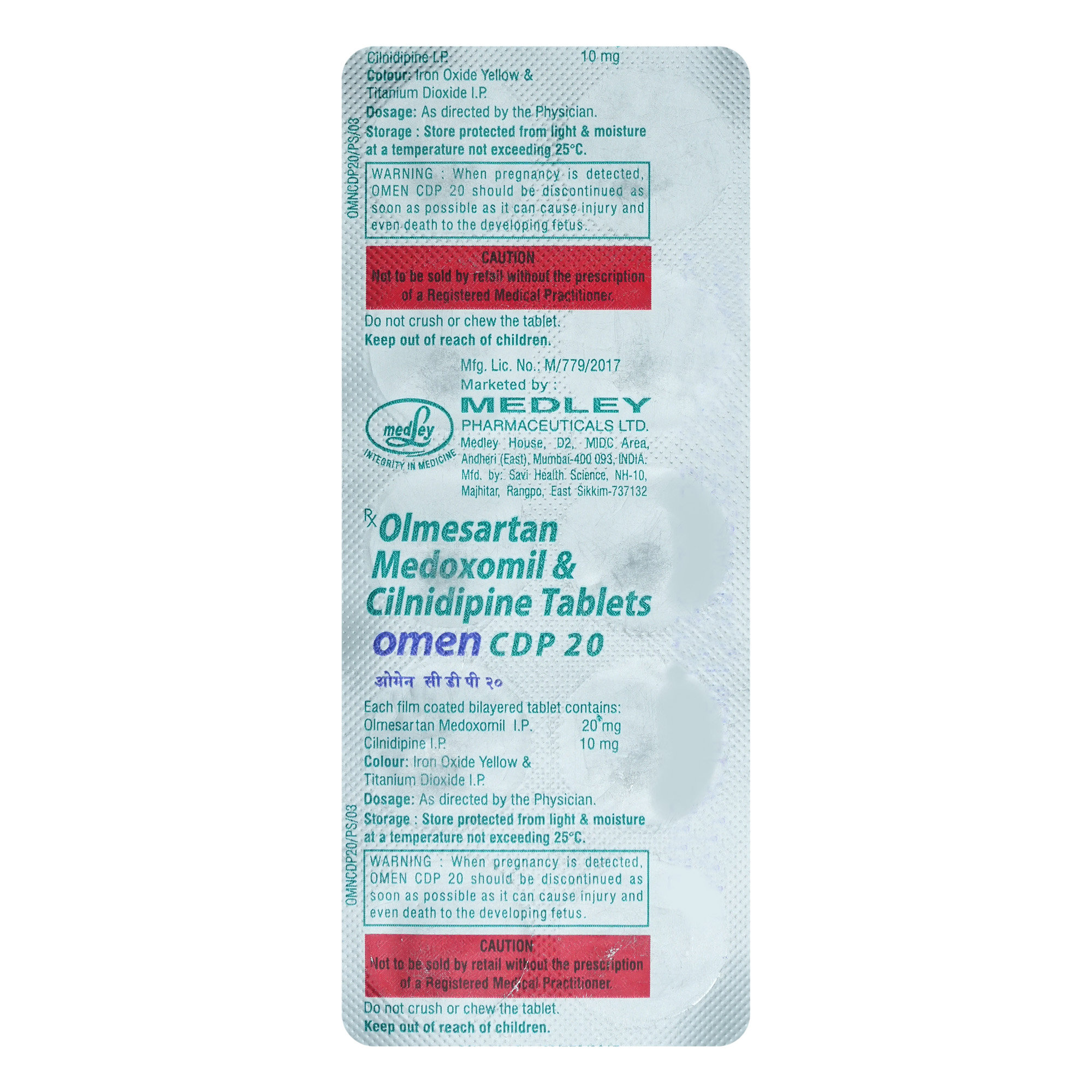 Omen CDP 20 mg Tablet 10's, Pack of 10 TabletS Omen CDP 20 mg Tablet 10's, Pack of 10 TabletS