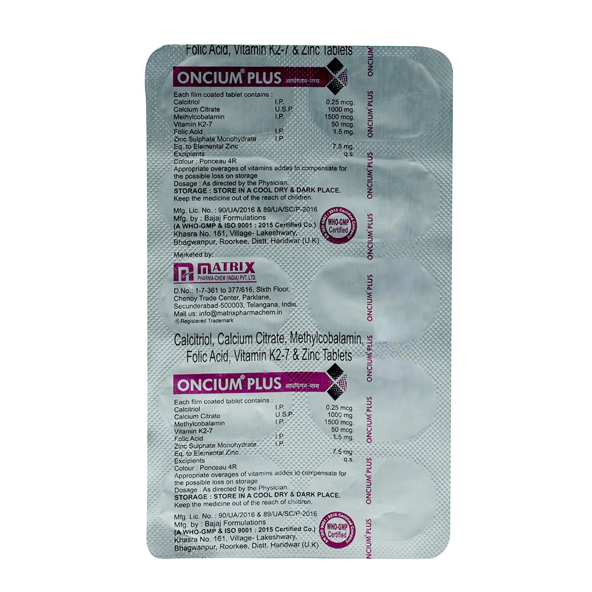 Buy Oncium Plus Tablet 10's Online