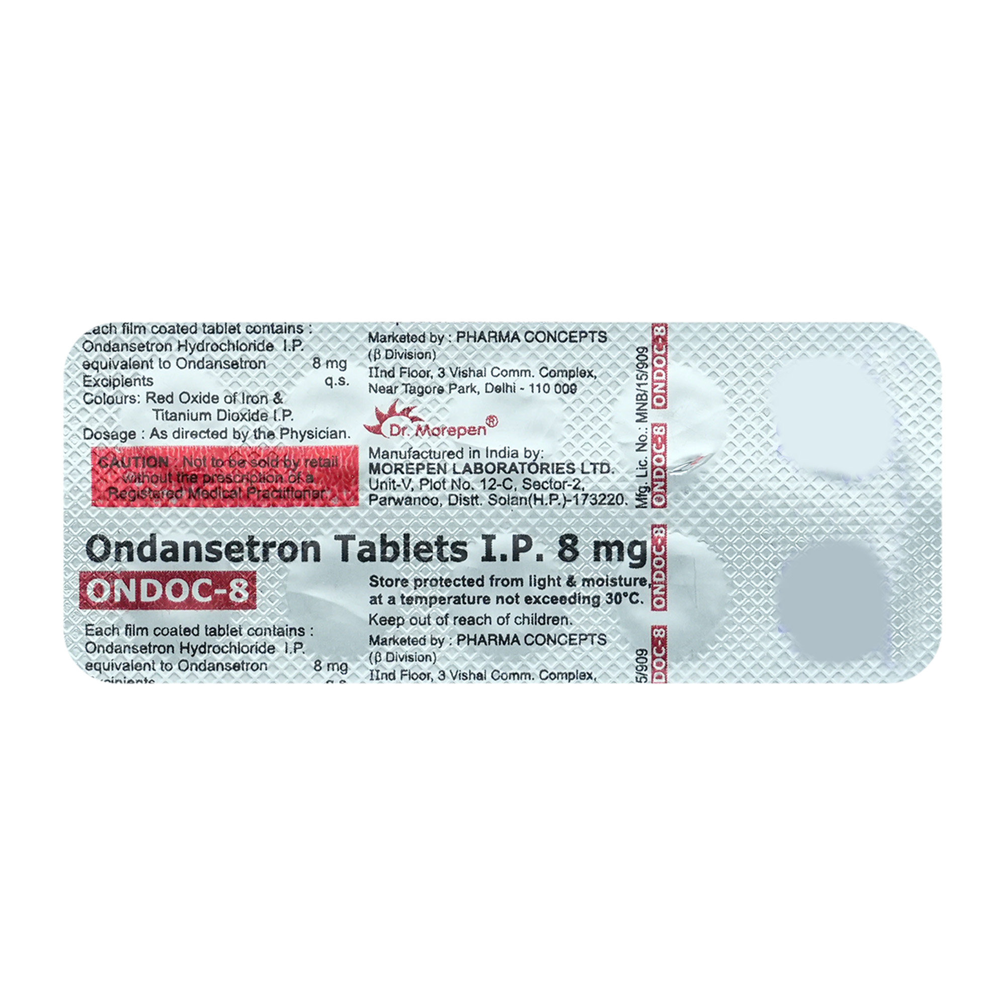 Ondoc 8 mg Tablet 10's, Pack of 10 TabletS Ondoc 8 mg Tablet 10's, Pack of 10 TabletS