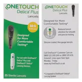OneTouch Delica Plus Lancets, 25 Count, Pack of 1