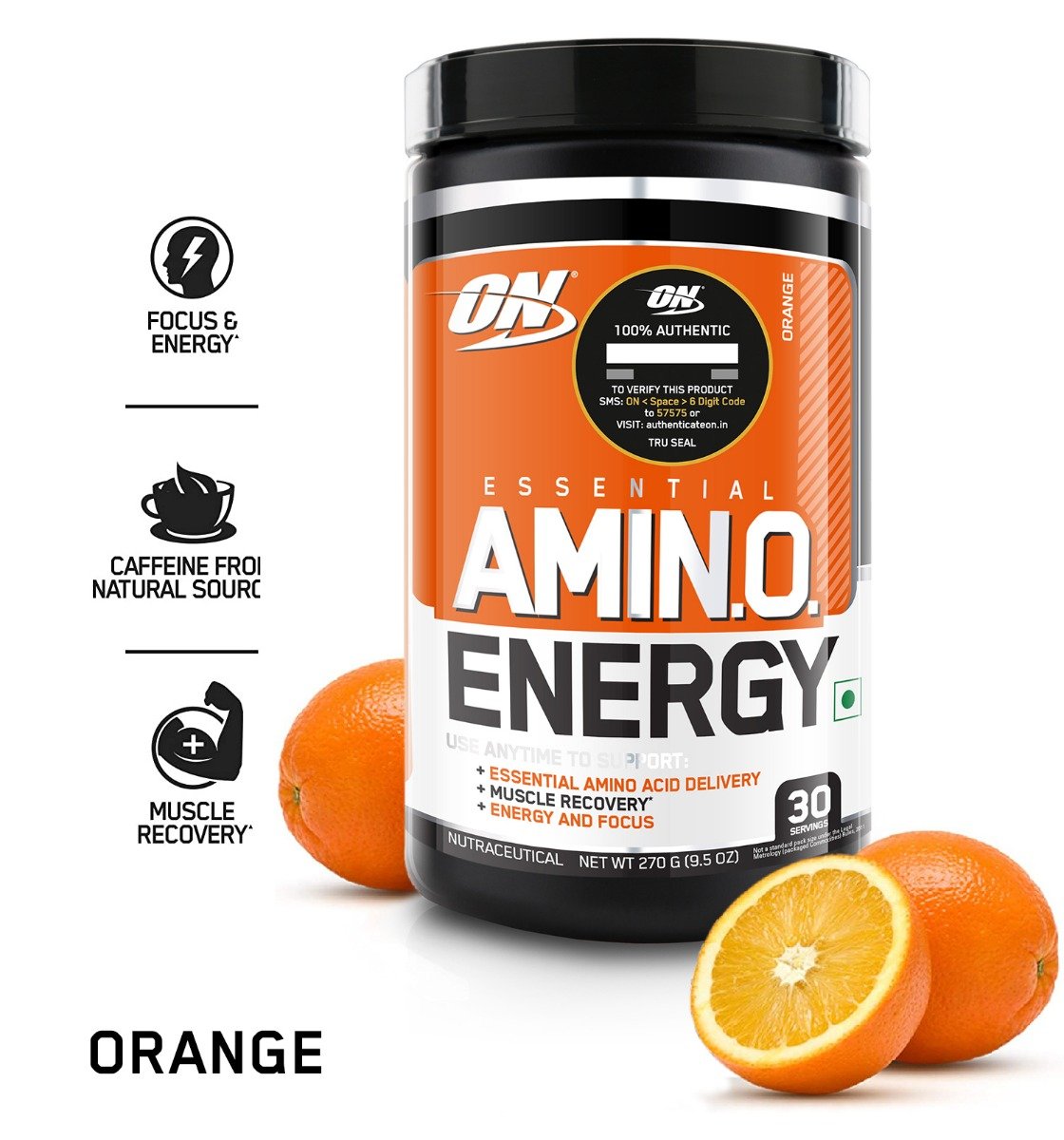 Optimum Nutrition (ON) Essential Amino Energy Orange Flavour Powder, 270 gm, Pack of 1 Optimum Nutrition (ON) Essential Amino Energy Orange Flavour Powder, 270 gm, Pack of 1