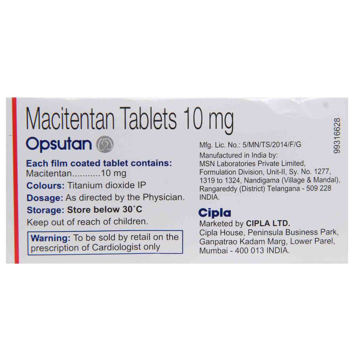 Opsutan Tablet 10's, Pack of 10 TABLETS Opsutan Tablet 10's, Pack of 10 TABLETS