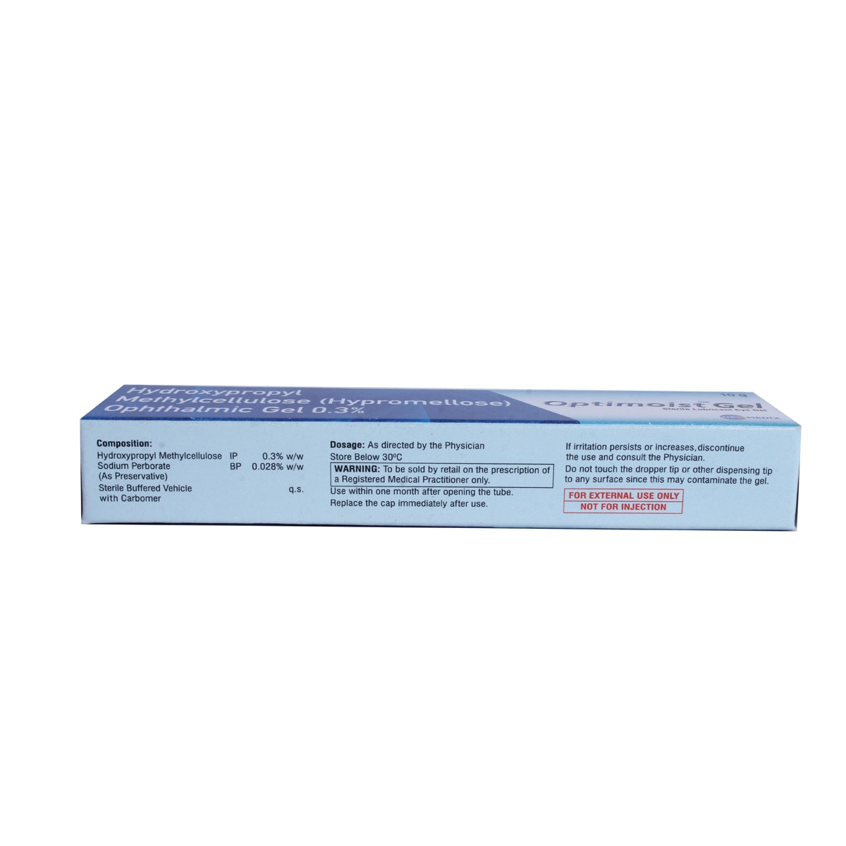 Optimoist 0.3% Ophthalmic Gel 10 gm, Pack of 1 Eye Gel Optimoist 0.3% Ophthalmic Gel 10 gm, Pack of 1 Eye Gel