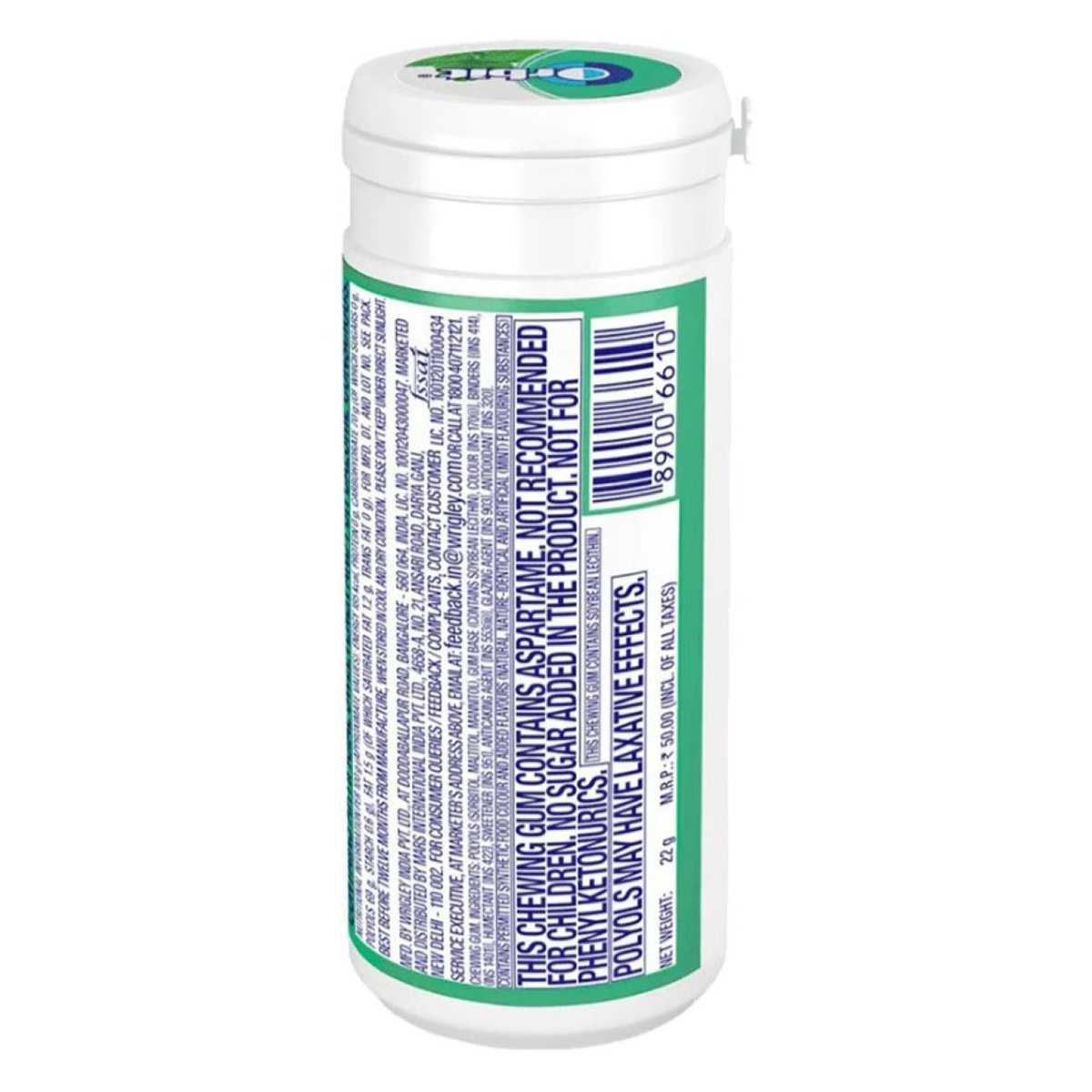 Wrigley's Orbit Sugar-Free Spearmint Flavoured Chewing Gum, 20 Count, Pack of 1 Wrigley's Orbit Sugar-Free Spearmint Flavoured Chewing Gum, 20 Count, Pack of 1