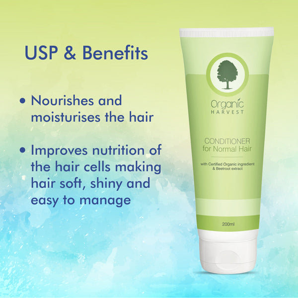 Organic Harvest Normal Hair Conditioner, 200 ml, Pack of 1 Organic Harvest Normal Hair Conditioner, 200 ml, Pack of 1