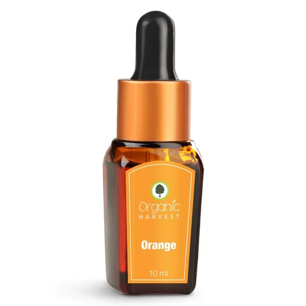 Organic Harvest Orange Essential Oil 10 ml | Pure Orange Oil | Treats Wrinkle | Stimulates Hair Growth | Organic | Suitable For Skin &amp; Hair | For Oily Skin, Pack of 1
