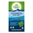 Organic India Tulsi Green Tea Earl Grey Infusion Tea Bags, 25 Count