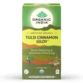 Organic India Tulsi Cinnamon Giloy, 25 Infusion Bags (25x2 gm), Pack of 1