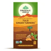 Organic India Tulsi Ginger Turmeric, 25 Infusion Bags (25x1.9 gm), Pack of 1