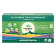 Organic India Tulsi Green Tea Assorted Pack Infusion Tea Bags, 25 Count